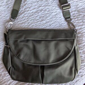 Quince Revive Nylon Folder Crossbody, Olive Green